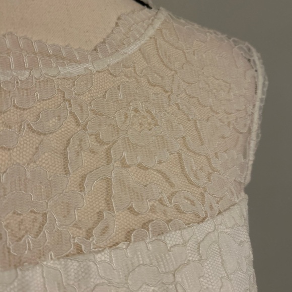 Vintage CALVIN KLEIN  Midi Lace Overlay Sleeveless Empire Women' Dress SZ 12. - Picture 3 of 13